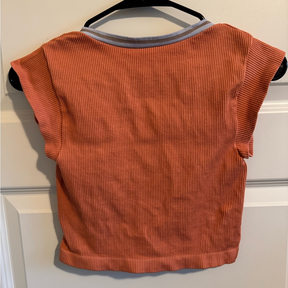 Urban Outfitters Out From Under Orange Cropped Tee - Picture 5 of 7